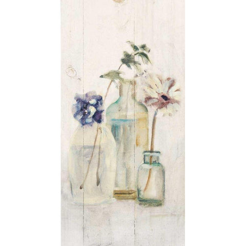 Blossoms on Birch III Panel Black Modern Wood Framed Art Print with Double Matting by Blum, Cheri