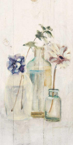 Blossoms on Birch III Panel Black Ornate Wood Framed Art Print with Double Matting by Blum, Cheri