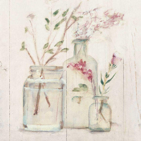 Blossoms on Birch VI White Modern Wood Framed Art Print by Blum, Cheri