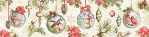 Woodland Holiday VI Black Ornate Wood Framed Art Print with Double Matting by Audit, Lisa