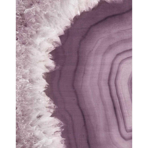 Agate Geode I Plum Black Modern Wood Framed Art Print by Wild Apple Portfolio