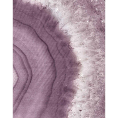 Agate Geode II Plum Black Modern Wood Framed Art Print by Wild Apple Portfolio