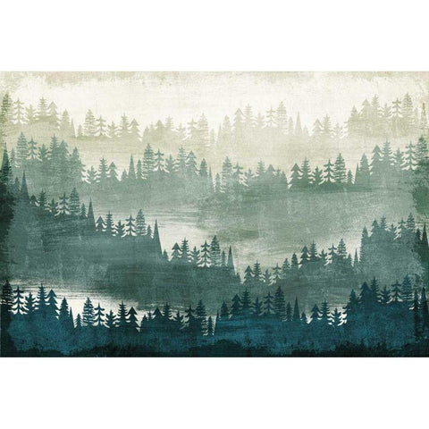 Mountainscape Gold Ornate Wood Framed Art Print with Double Matting by Mullan, Michael