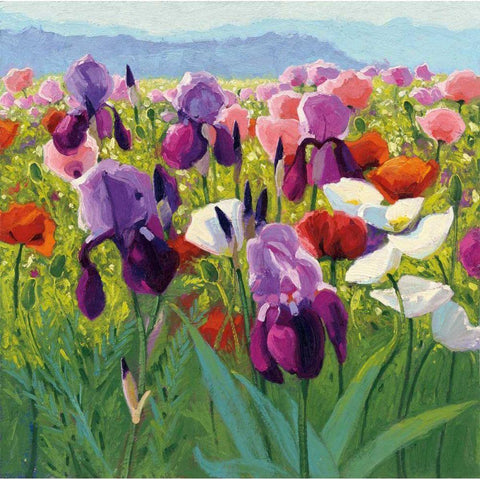 Early June White Modern Wood Framed Art Print by Novak, Shirley
