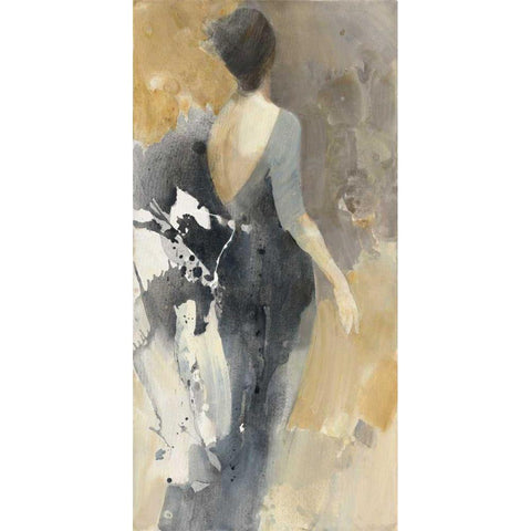 Opening Night I Black Modern Wood Framed Art Print with Double Matting by Hristova, Albena