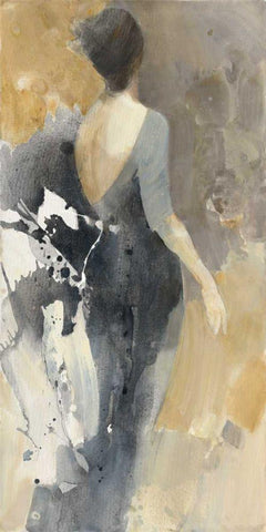 Opening Night I White Modern Wood Framed Art Print with Double Matting by Hristova, Albena