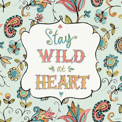 Peace and Paisley II Black Ornate Wood Framed Art Print with Double Matting by Tavoletti, Anne