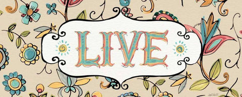 Peace and Paisley III Black Ornate Wood Framed Art Print with Double Matting by Tavoletti, Anne