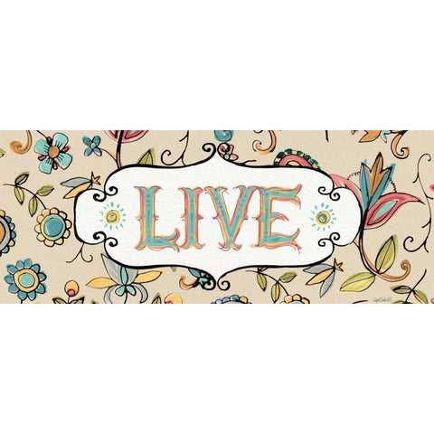 Peace and Paisley III Gold Ornate Wood Framed Art Print with Double Matting by Tavoletti, Anne