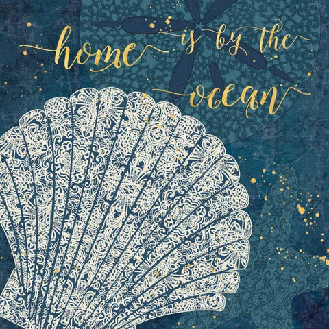 Coastal Lace III Black Modern Wood Framed Art Print by Aiken, Jess