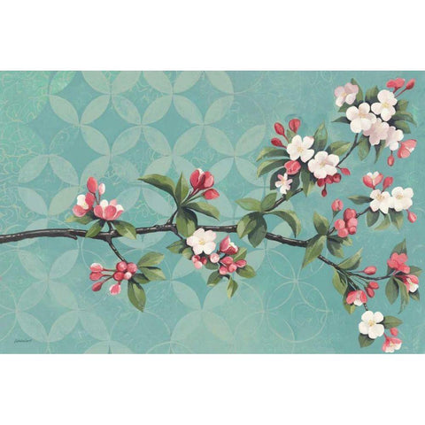 Cherry Blossoms White Modern Wood Framed Art Print by Lovell, Kathrine