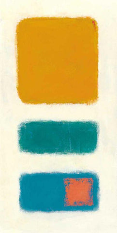 Isole Panel II Black Ornate Wood Framed Art Print with Double Matting by Schick, Mike