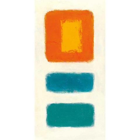 Isole Panel III Black Modern Wood Framed Art Print with Double Matting by Schick, Mike