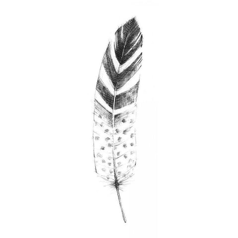 Spirit Feather VII White Modern Wood Framed Art Print by Tillmon, Avery