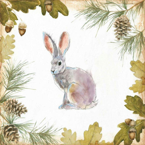 Into the Woods I on White Border White Modern Wood Framed Art Print with Double Matting by Adams, Emily