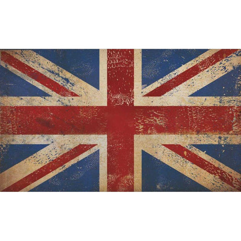 Union Jack Gold Ornate Wood Framed Art Print with Double Matting by Fowler, Ryan