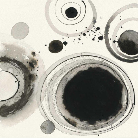 Planetary IV Black Modern Wood Framed Art Print by Novak, Shirley
