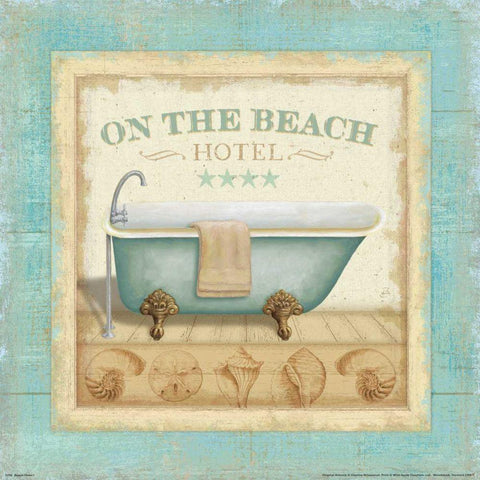 Beach Hotel I Gold Ornate Wood Framed Art Print with Double Matting by Brissonnet, Daphne