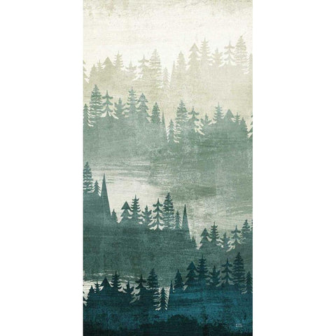 Mountainscape Panel II Black Modern Wood Framed Art Print with Double Matting by Mullan, Michael