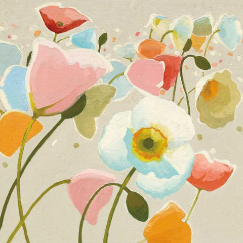 Backlit Confetti v2 Gold Ornate Wood Framed Art Print with Double Matting by Novak, Shirley