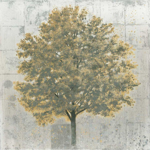 Neutrality Gold White Modern Wood Framed Art Print by Wiens, James