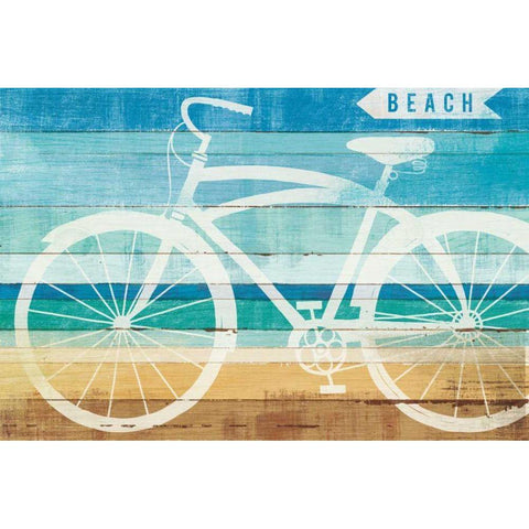 Beachscape Cruiser II Black Modern Wood Framed Art Print by Mullan, Michael