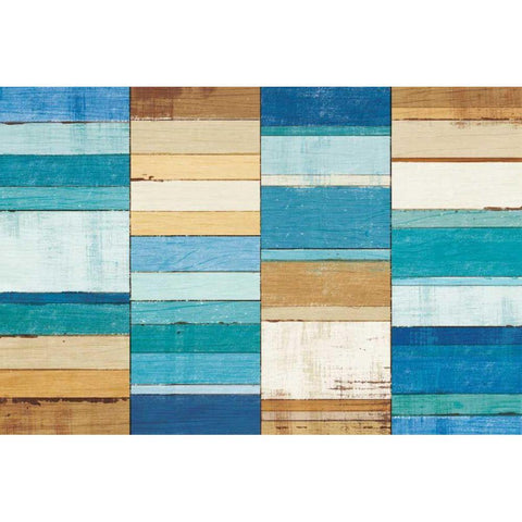 Beachscape I Black Modern Wood Framed Art Print with Double Matting by Mullan, Michael