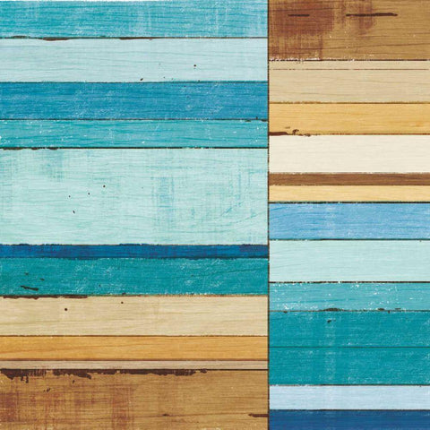 Beachscape II Black Modern Wood Framed Art Print with Double Matting by Mullan, Michael