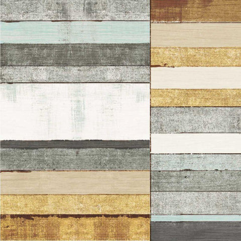Beachscape II Gold Neutral Black Modern Wood Framed Art Print by Mullan, Michael