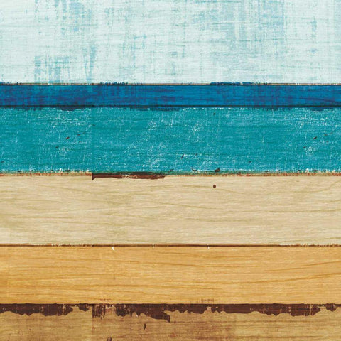 Beachscape III Black Modern Wood Framed Art Print with Double Matting by Mullan, Michael