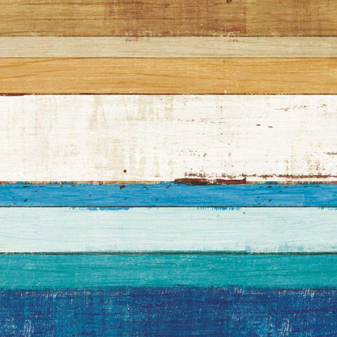 Beachscape IV White Modern Wood Framed Art Print with Double Matting by Mullan, Michael