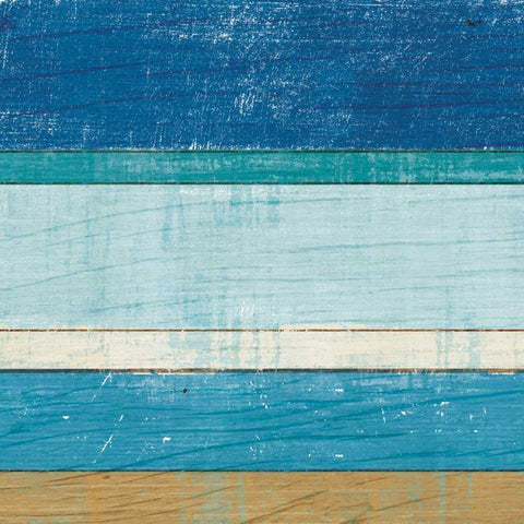 Beachscape VI Black Modern Wood Framed Art Print with Double Matting by Mullan, Michael