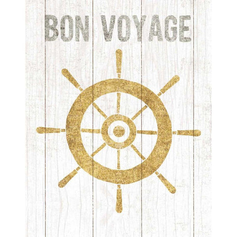 Beachscape VI Helm Quote Gold Neutral Gold Ornate Wood Framed Art Print with Double Matting by Mullan, Michael