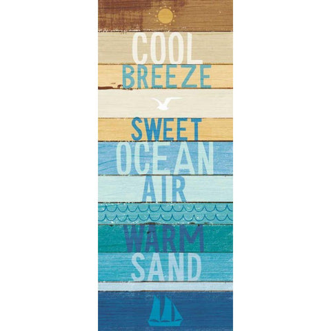 Beachscape Inspiration II Gold Ornate Wood Framed Art Print with Double Matting by Mullan, Michael