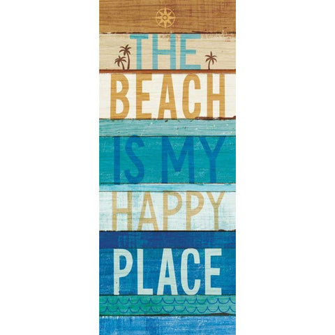Beachscape Inspiration IV White Modern Wood Framed Art Print by Mullan, Michael