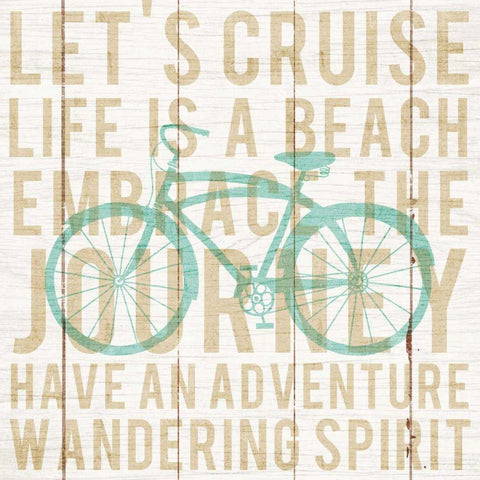 Bon Voyage Cruiser II White Modern Wood Framed Art Print by Mullan, Michael