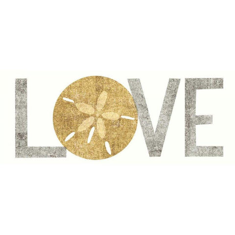 Under Sea Treasures Love Gold Neutral Gold Ornate Wood Framed Art Print with Double Matting by Mullan, Michael