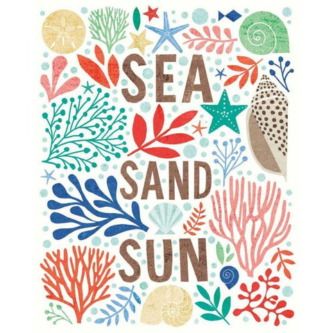 Under Sea Treasures III Black Modern Wood Framed Art Print by Mullan, Michael
