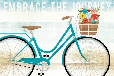 Beach Cruiser Hers I Black Ornate Wood Framed Art Print with Double Matting by Mullan, Michael