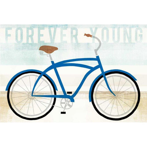 Beach Cruiser Boys I Black Modern Wood Framed Art Print by Mullan, Michael