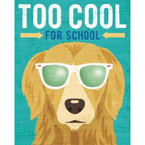 Beach Bums Golden I Cool White Modern Wood Framed Art Print by Mullan, Michael