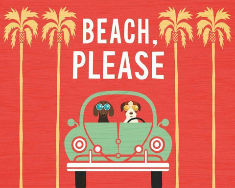 Beach Bums Beetle I Black Ornate Wood Framed Art Print with Double Matting by Mullan, Michael