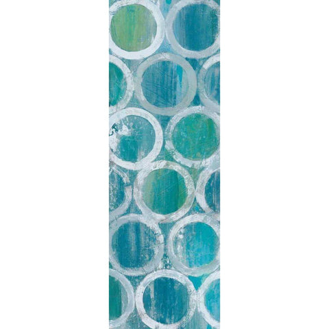 Stack of Tubes Blue II Black Modern Wood Framed Art Print by Hristova, Albena