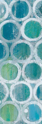 Stack of Tubes Blue III Black Ornate Wood Framed Art Print with Double Matting by Hristova, Albena