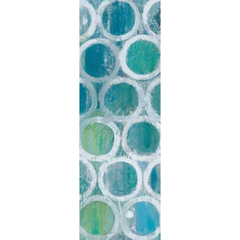 Stack of Tubes Blue III Black Modern Wood Framed Art Print by Hristova, Albena