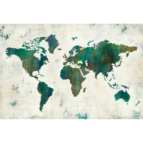 Discover the World Black Modern Wood Framed Art Print by Melissa, Averinos