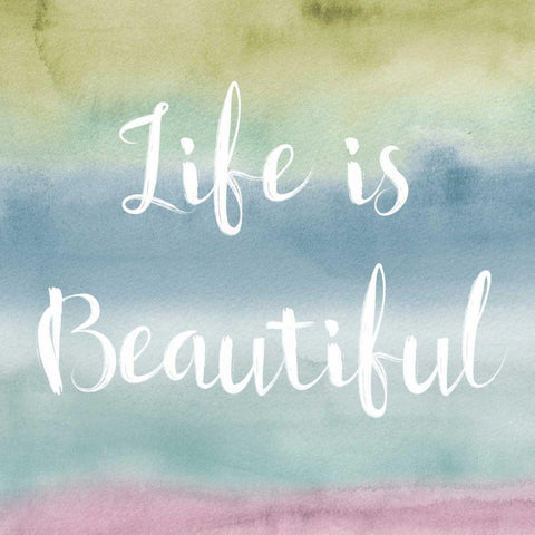 Rainbow Seeds Painted Pattern XIV Cool Life White Modern Wood Framed Art Print by Audit, Lisa