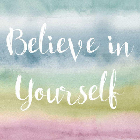 Rainbow Seeds Painted Pattern XIV Cool Believe White Modern Wood Framed Art Print with Double Matting by Audit, Lisa