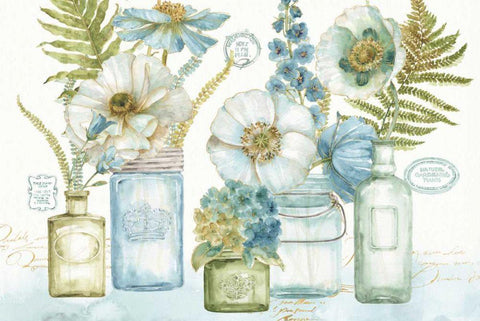 My Greenhouse Bouquet I White Modern Wood Framed Art Print with Double Matting by Audit, Lisa