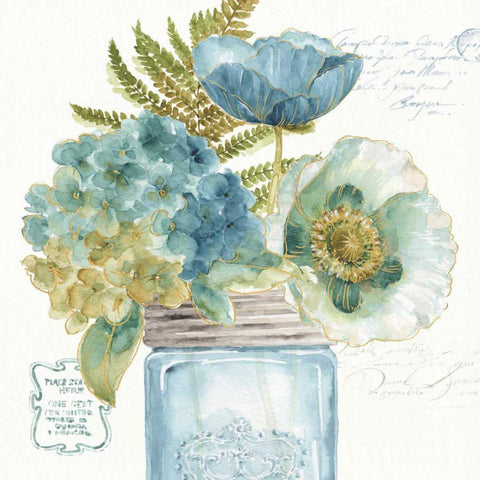 My Greenhouse Bouquet III Gold Ornate Wood Framed Art Print with Double Matting by Audit, Lisa